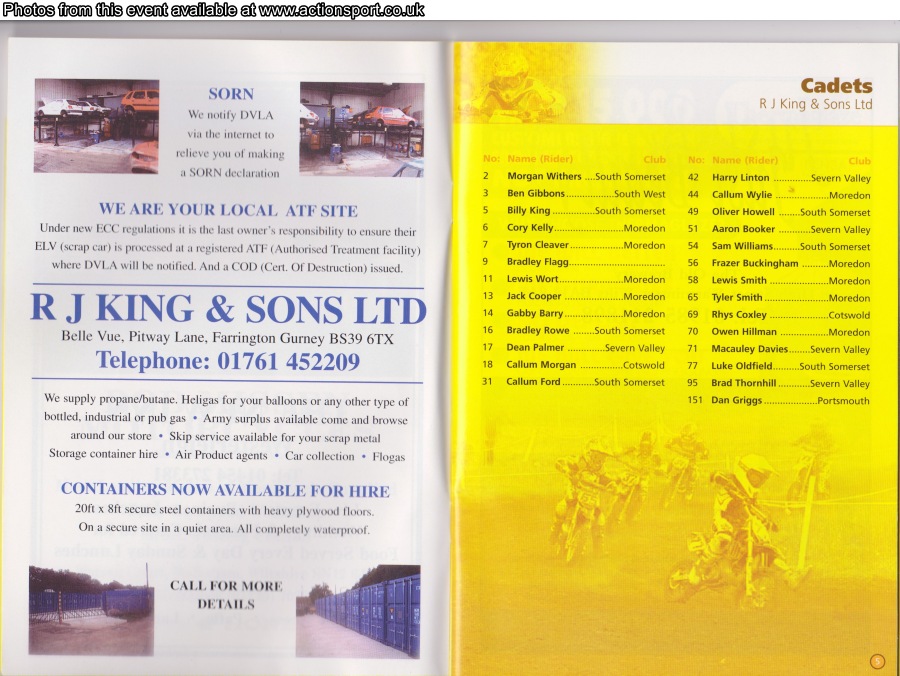 Event programme page